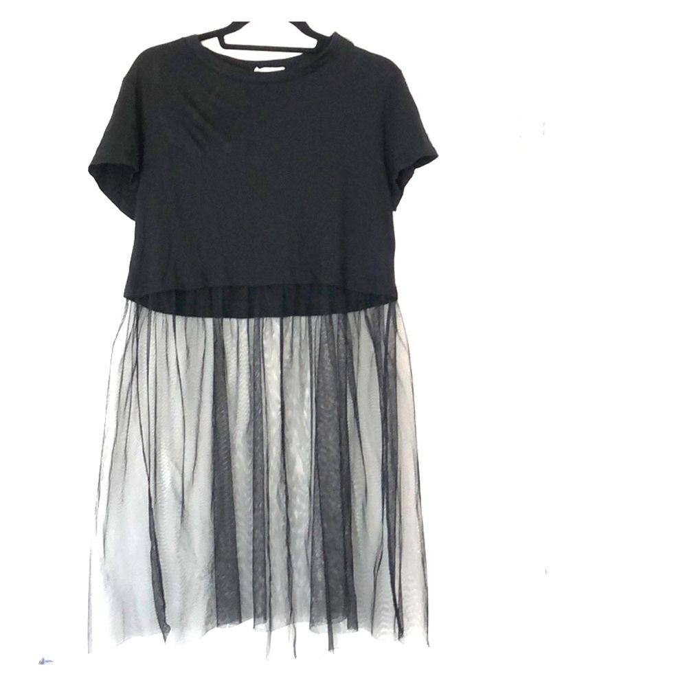 Cotton shirt with tulle